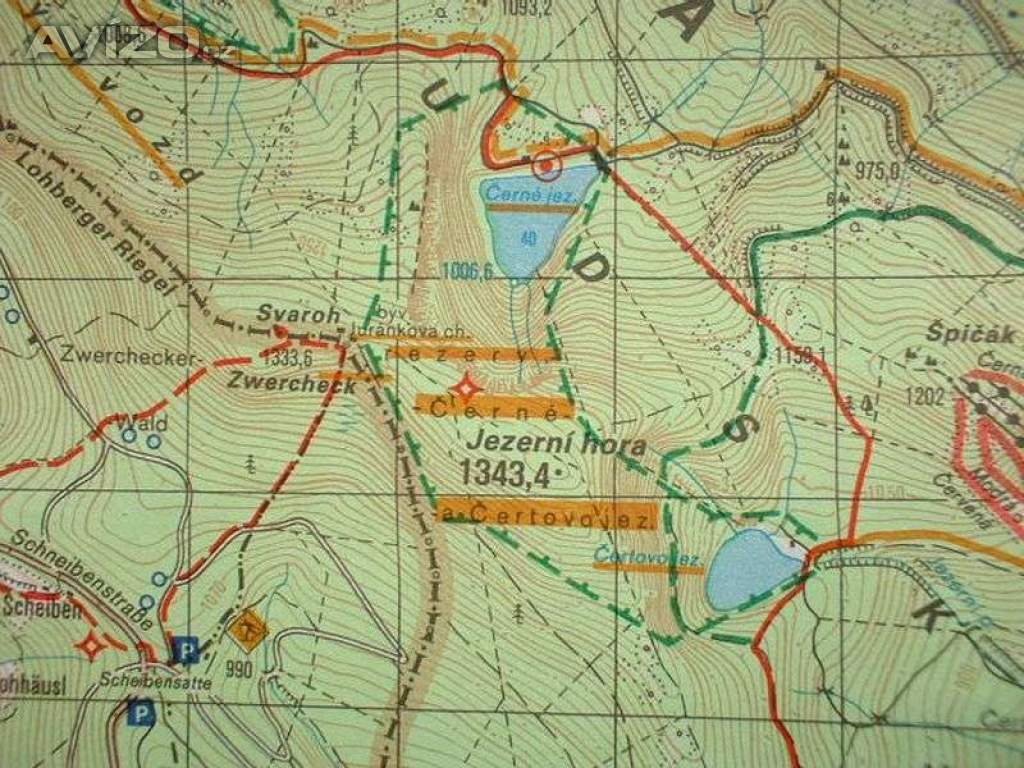 Foto inzerátu Turistická mapa Šumava 1.vydání na vojenském podkladu