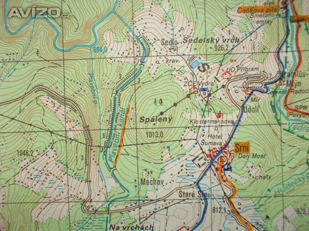 Foto inzerátu Turistická mapa Šumava 1.vydání na vojenském podkladu