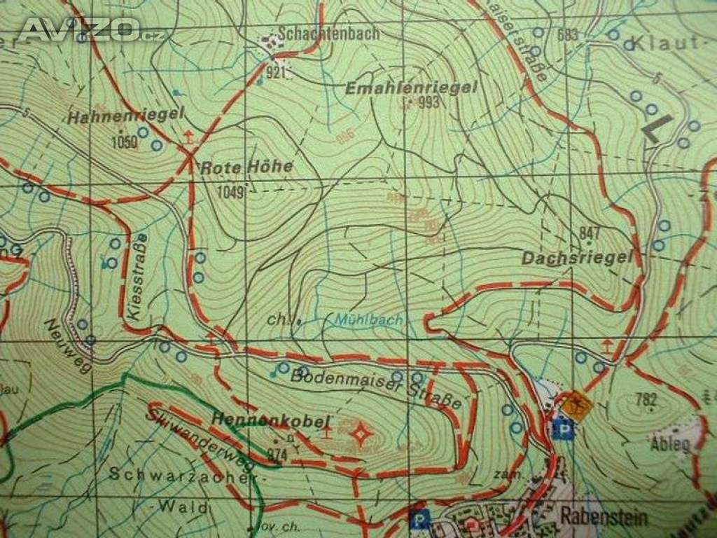 Foto inzerátu Turistická mapa Šumava 1.vydání na vojenském podkladu