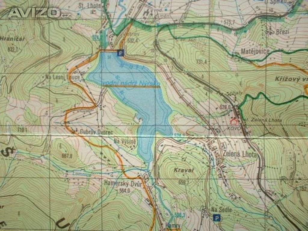Foto inzerátu Turistická mapa Šumava 1.vydání na vojenském podkladu