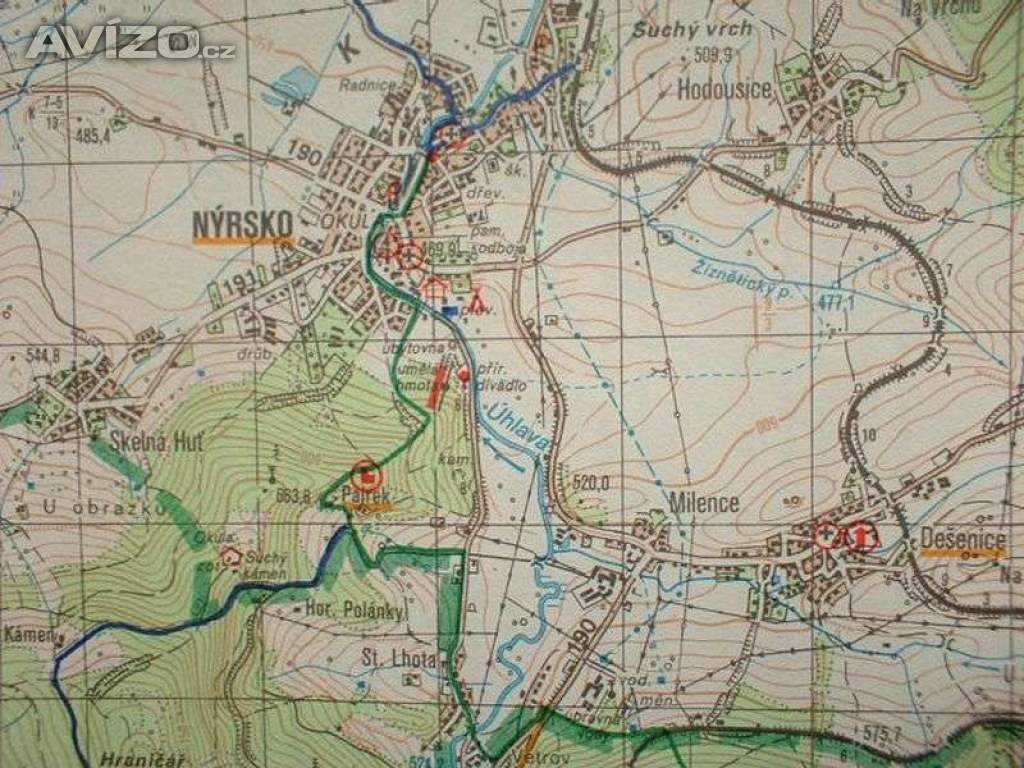 Foto inzerátu Turistická mapa Šumava 1.vydání na vojenském podkladu