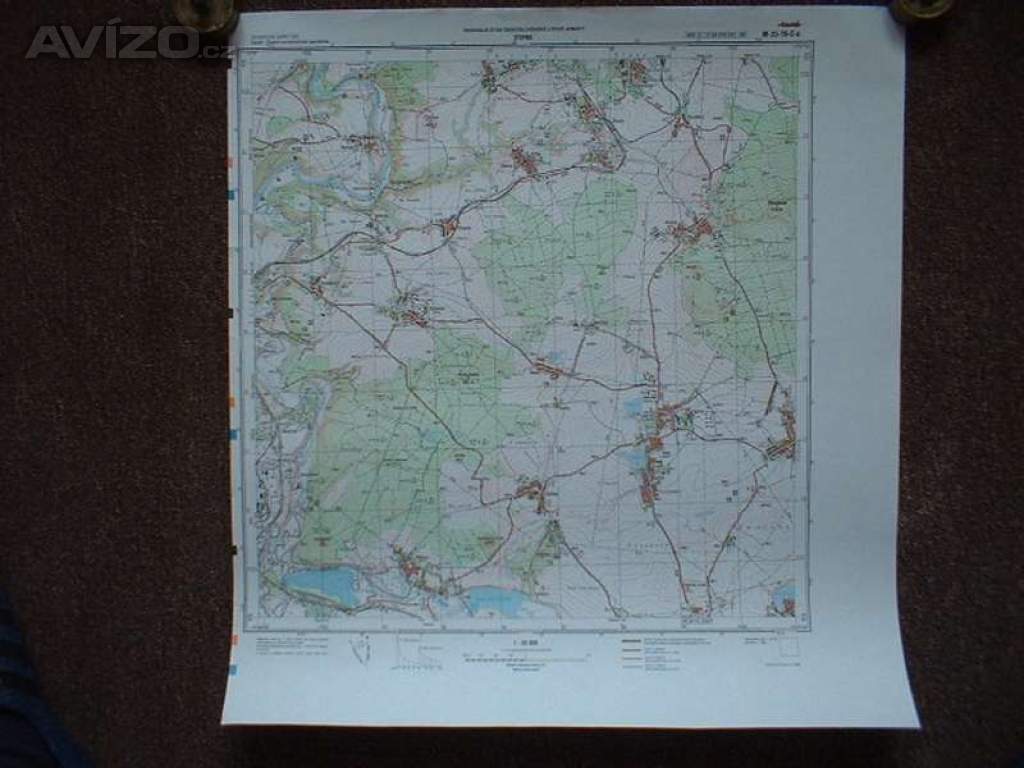 Foto inzerátu Vojenská profesionální tajná mapa Stupno 1:25