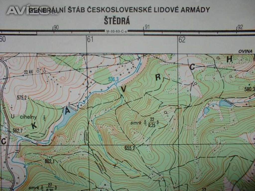 Foto inzerátu Vojenská profesionální tajná mapa Štědrá 1:25