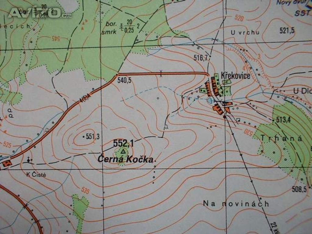 Vojenská profesionální tajná mapa Čistá 1:25
