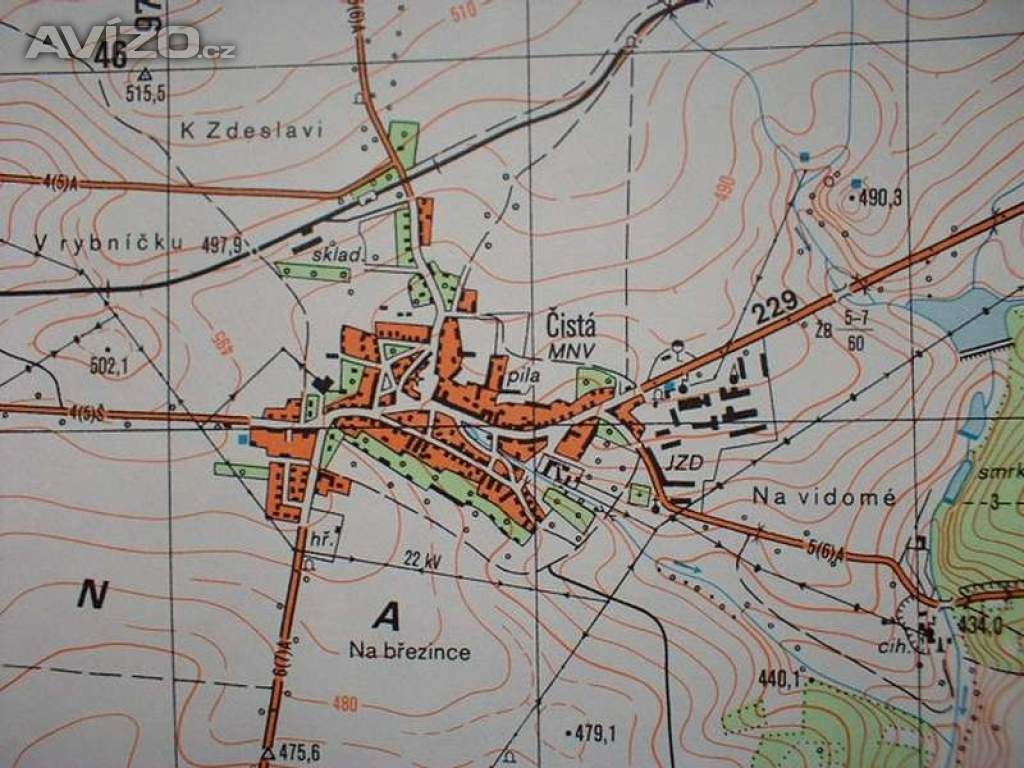 Foto inzerátu Vojenská profesionální tajná mapa Čistá 1:25