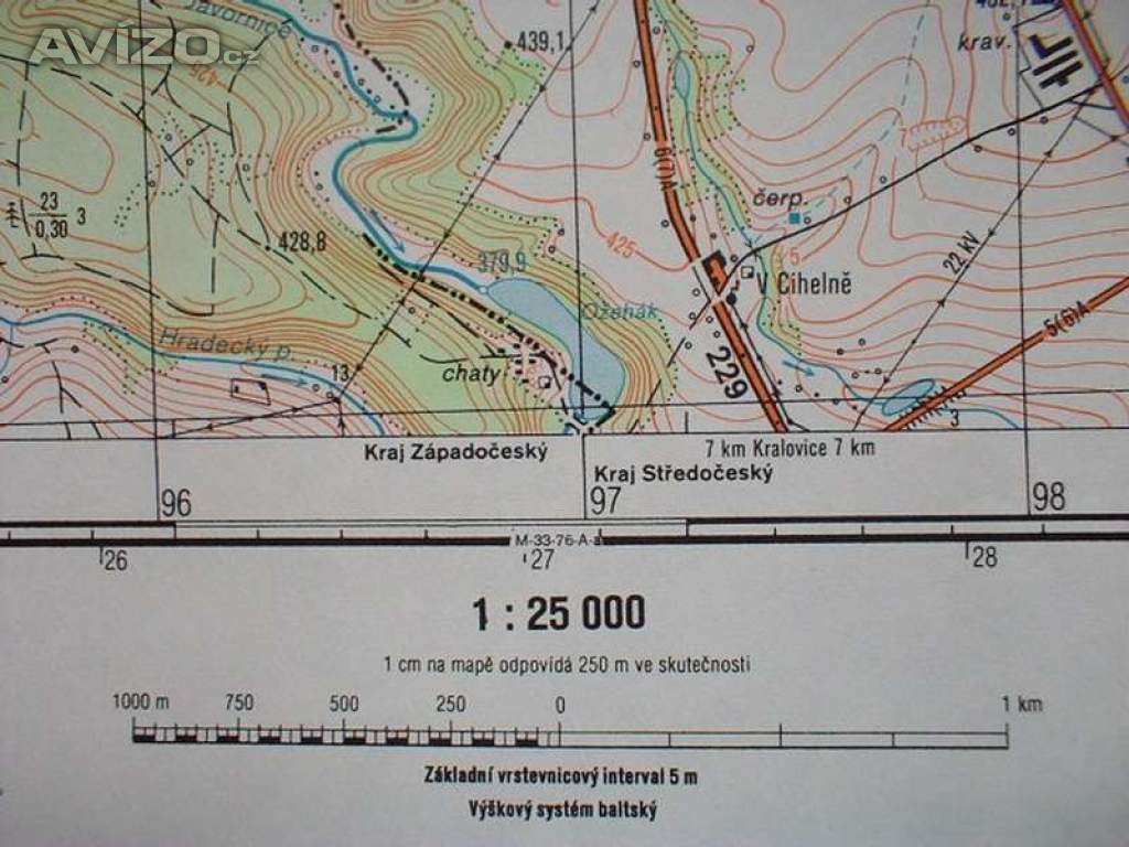 Foto inzerátu Vojenská profesionální tajná mapa Čistá 1:25
