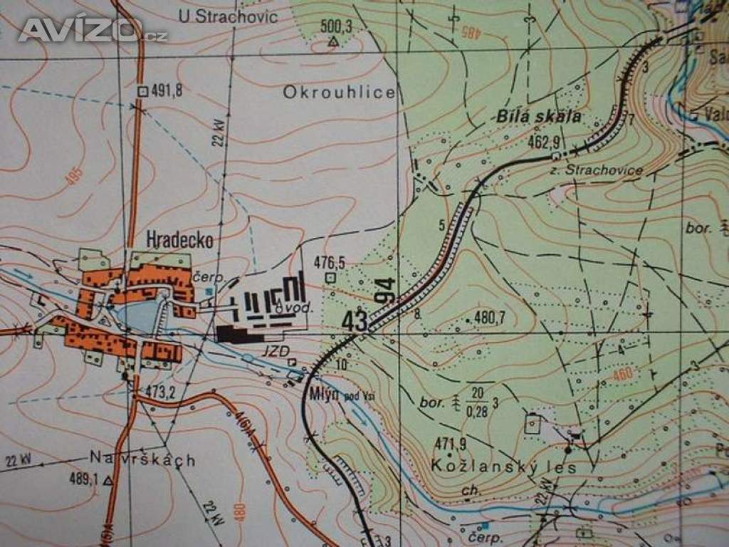 Foto inzerátu Vojenská profesionální tajná mapa Čistá 1:25