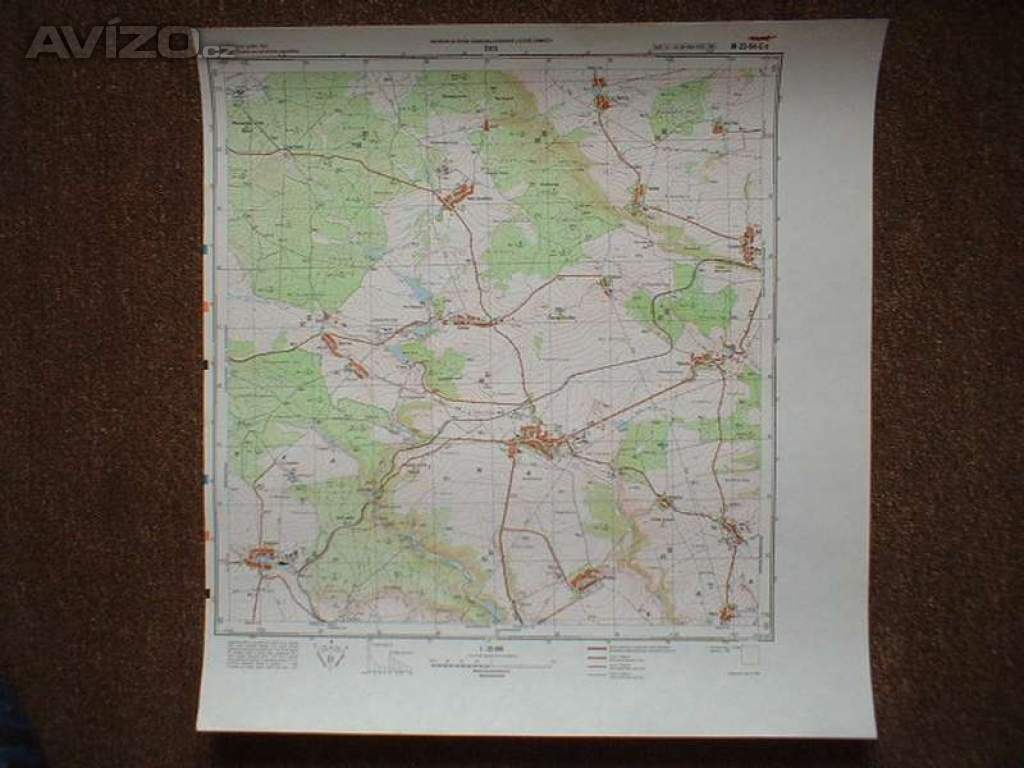 Foto inzerátu Vojenská profesionální tajná mapa Čistá 1:25