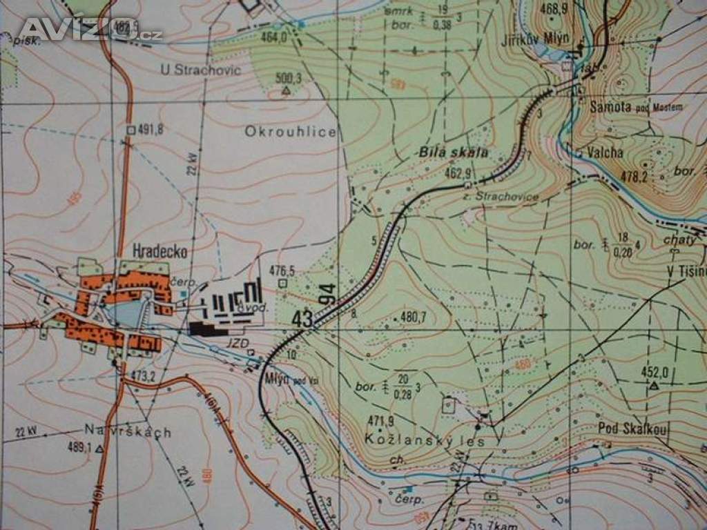 Foto inzerátu Vojenská profesionální tajná mapa Čistá 1:25