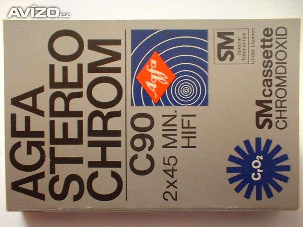 Audiokazeta High CrO2 70 léta Agfa německá kvalita