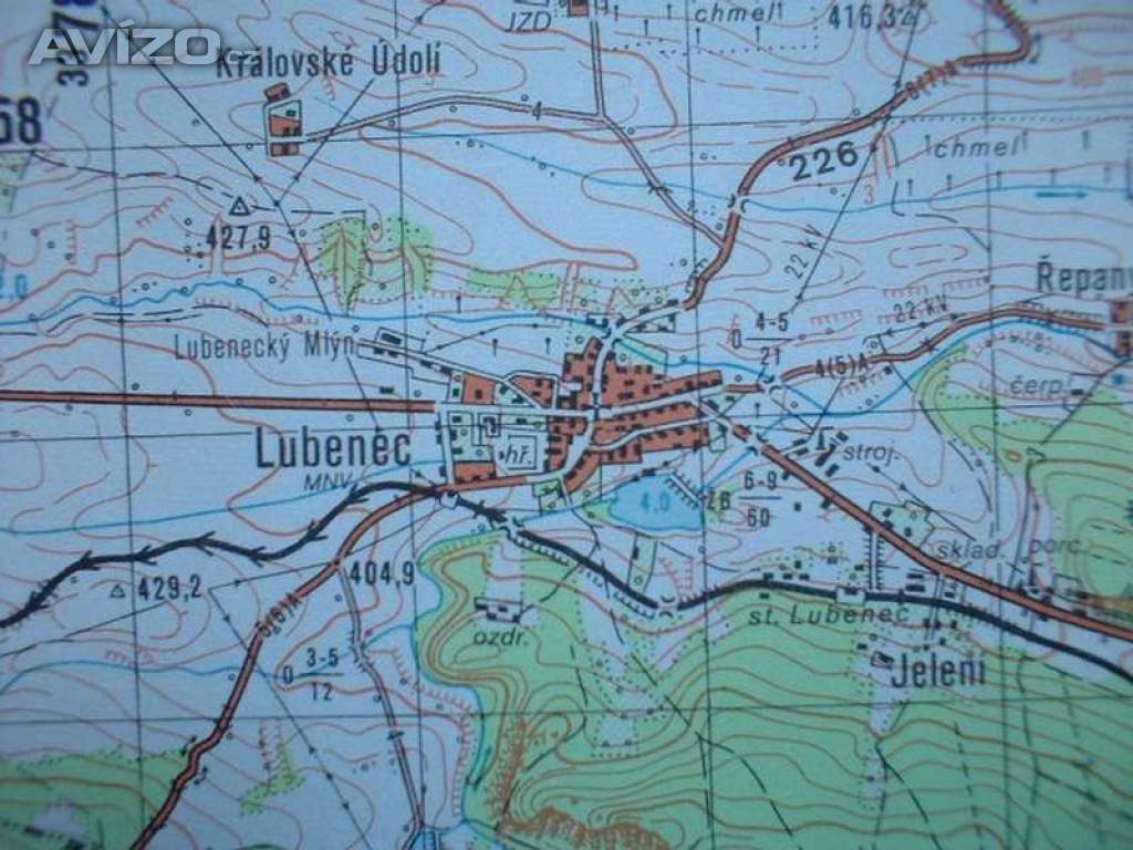 Foto inzerátu Vojenská profesionální tajná mapa Jesenice