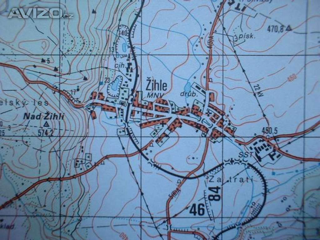 Foto inzerátu Vojenská profesionální tajná mapa Jesenice