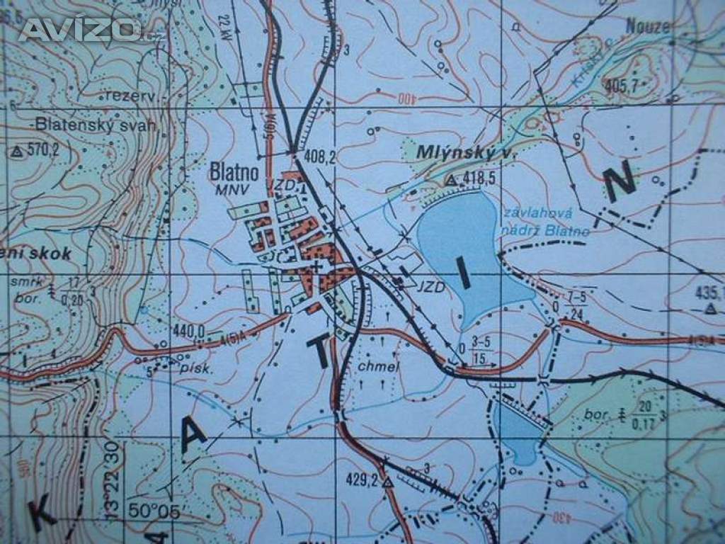 Foto inzerátu Vojenská profesionální tajná mapa Jesenice