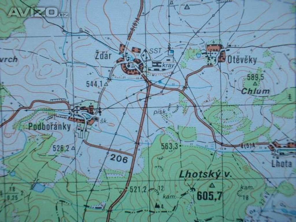 Foto inzerátu Vojenská profesionální tajná mapa Jesenice