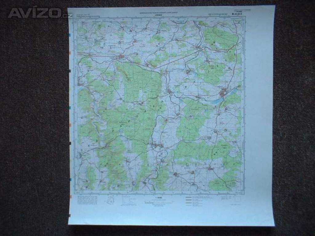 Foto inzerátu Vojenská profesionální tajná mapa Jesenice