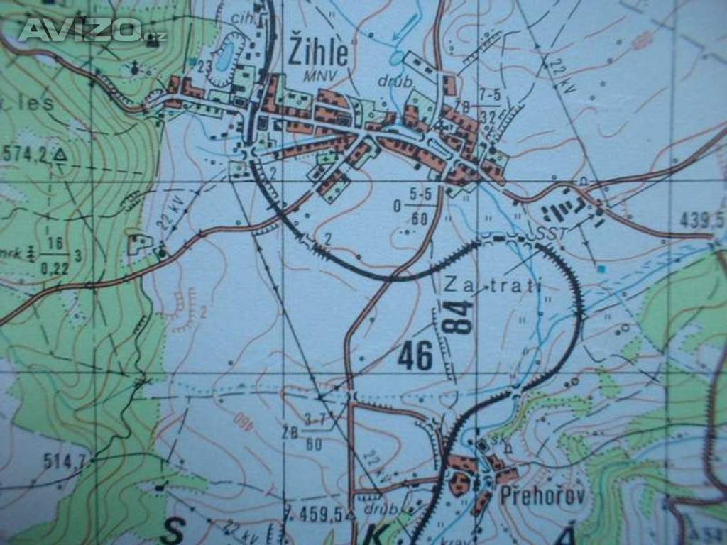 Foto inzerátu Vojenská profesionální tajná mapa Jesenice