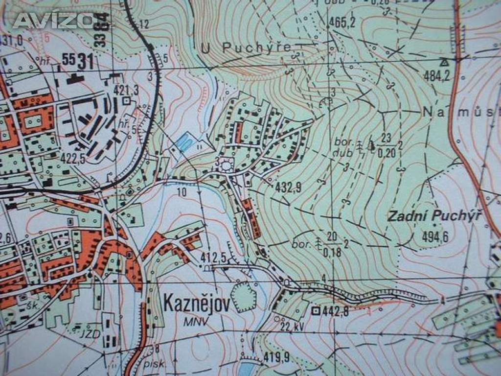 Foto inzerátu Vojenská profesionální tajná mapa Kaznějov