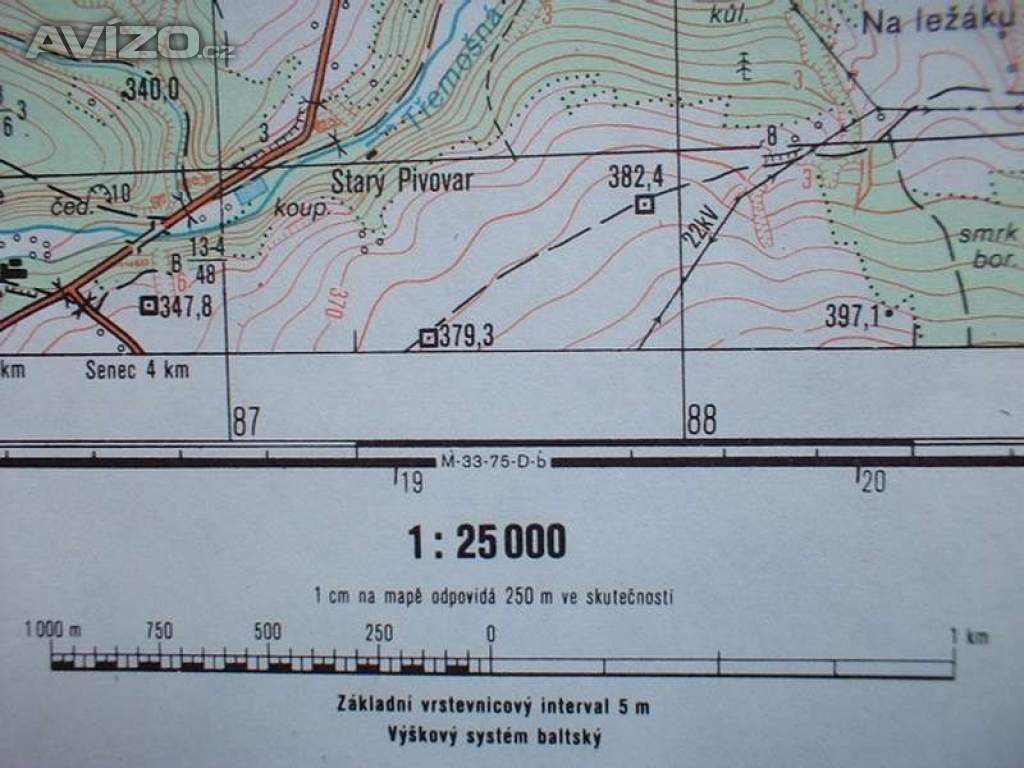 Foto inzerátu Vojenská profesionální tajná mapa Kaznějov