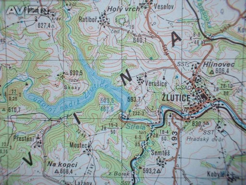 Foto inzerátu Vojenská profesionální tajná mapa Podbořany