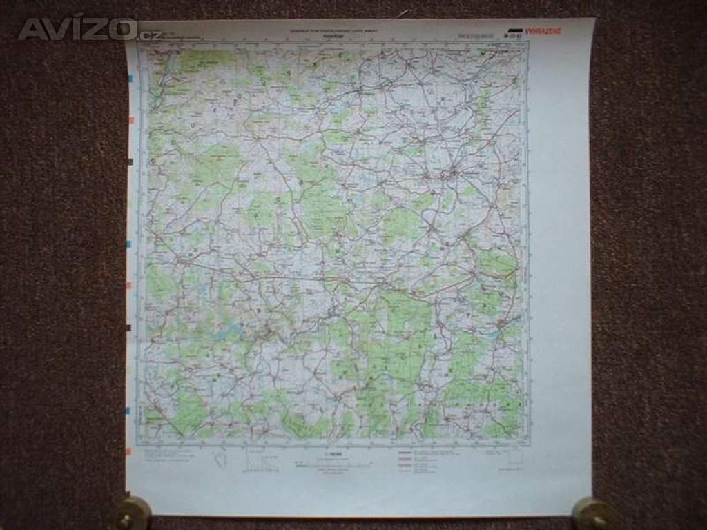 Foto inzerátu Vojenská profesionální tajná mapa Podbořany