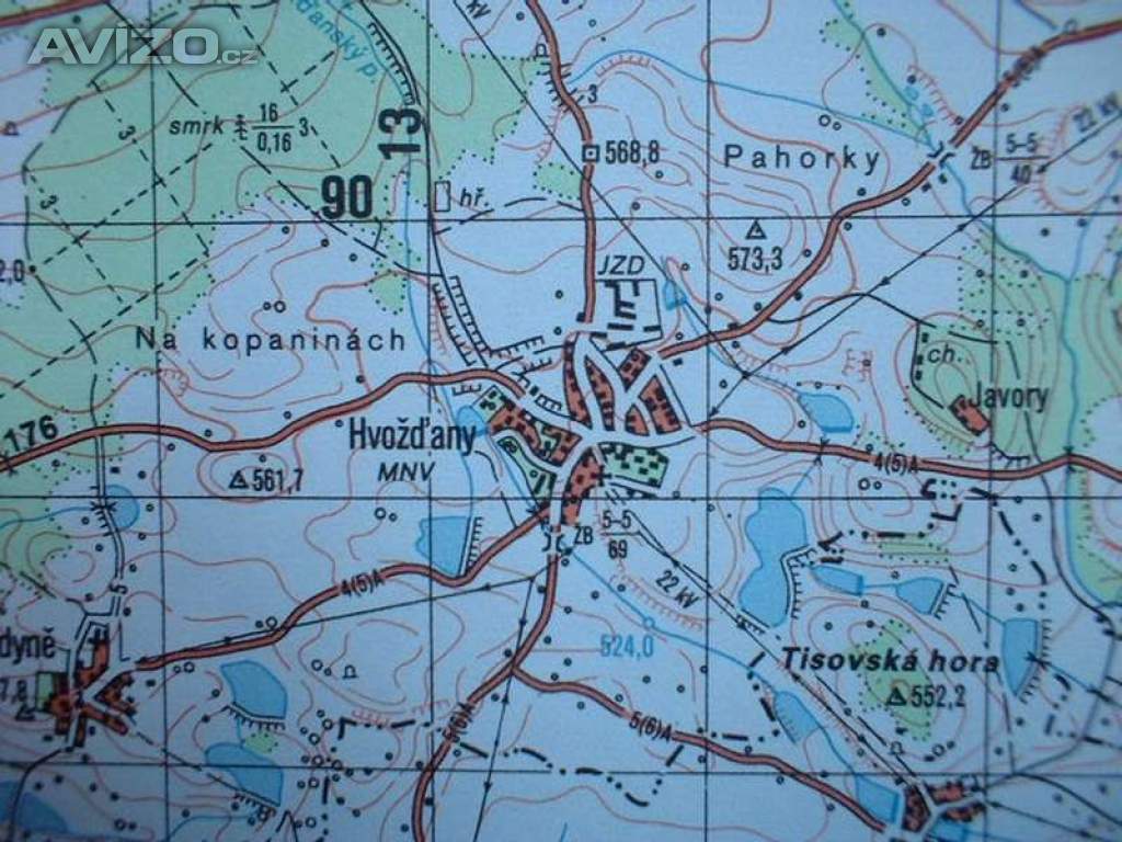 Foto inzerátu Vojenská tajná mapa Rožmitál Brdy voj.prostor Jince
