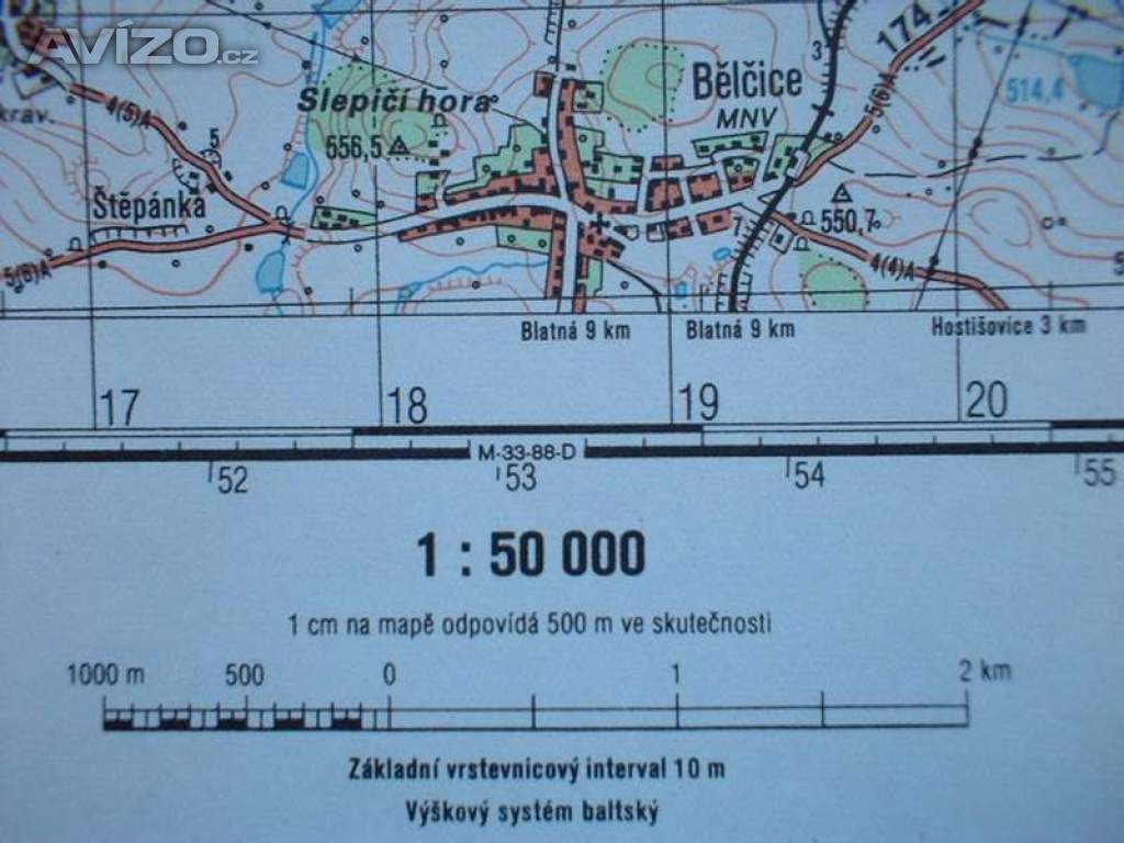 Foto inzerátu Vojenská tajná mapa Rožmitál Brdy voj.prostor Jince