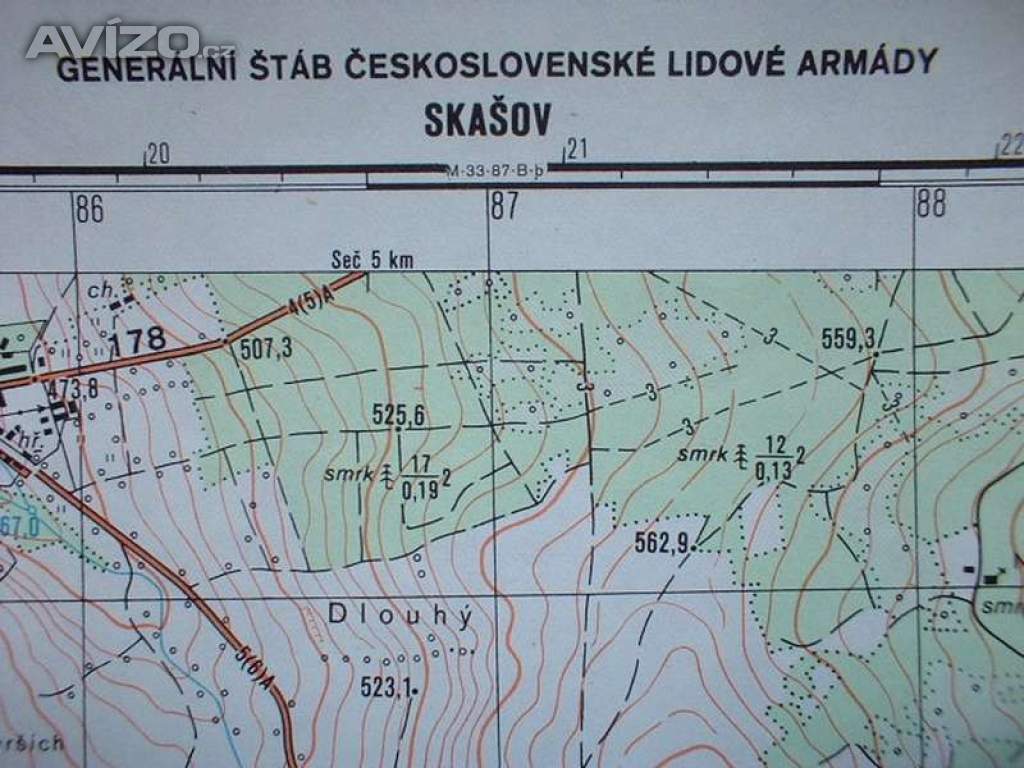 Foto inzerátu Vojenská profesionální tajná mapa Skašov 1:25