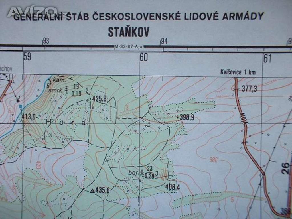 Foto inzerátu Vojenská profesionální tajná mapa Staňkov 1:25