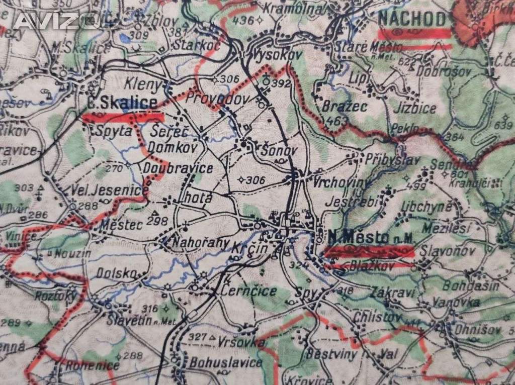 Foto inzerátu Strará mapa - Východní Čechy, Orlické hory a Severní Morava