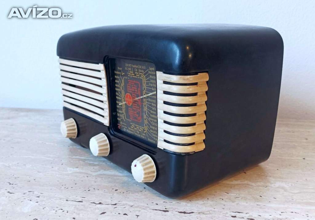 Foto inzerátu Starožitné rádio Tesla Talisman 306U, plně funkční, krásný stav po renovaci