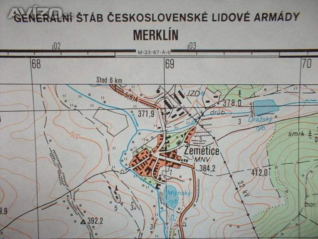 Foto inzerátu Vojenská profesionální tajná mapa Merklín 1:25