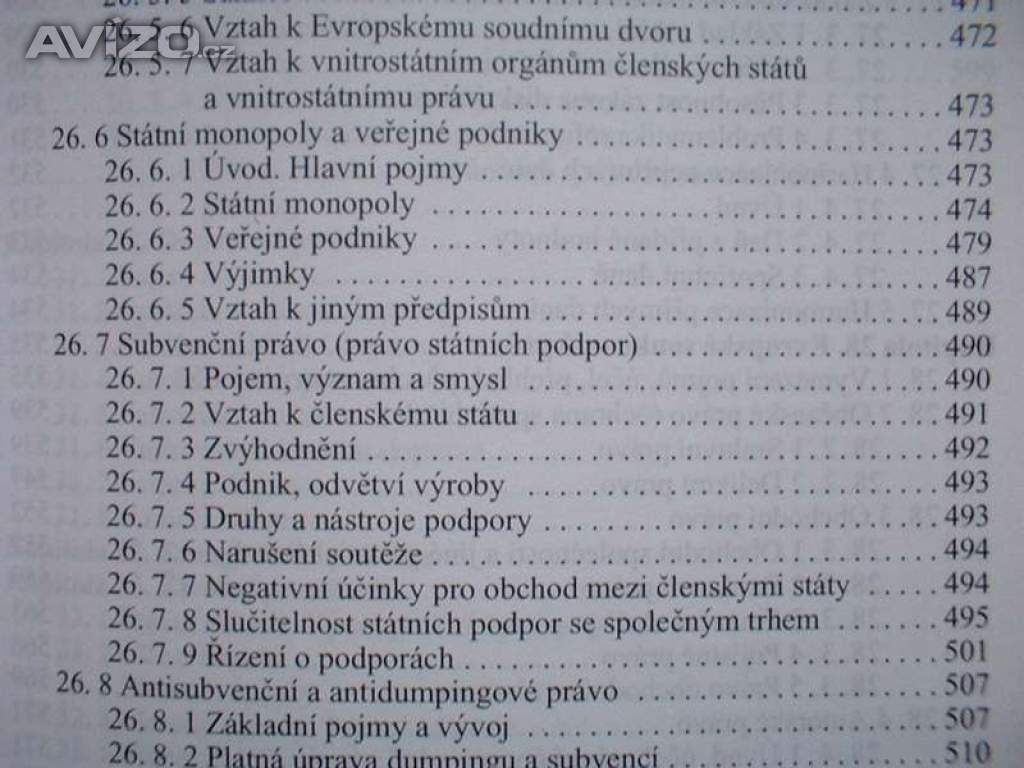 Foto inzerátu Evropské právo podrobná učebnice