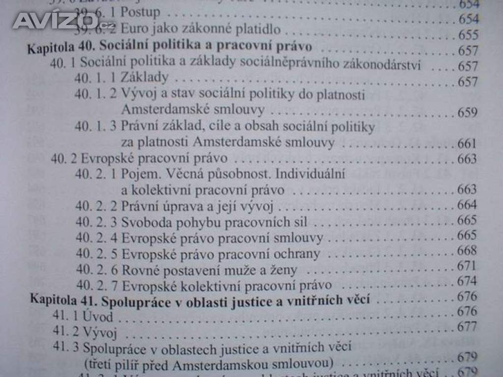 Foto inzerátu Evropské právo podrobná učebnice