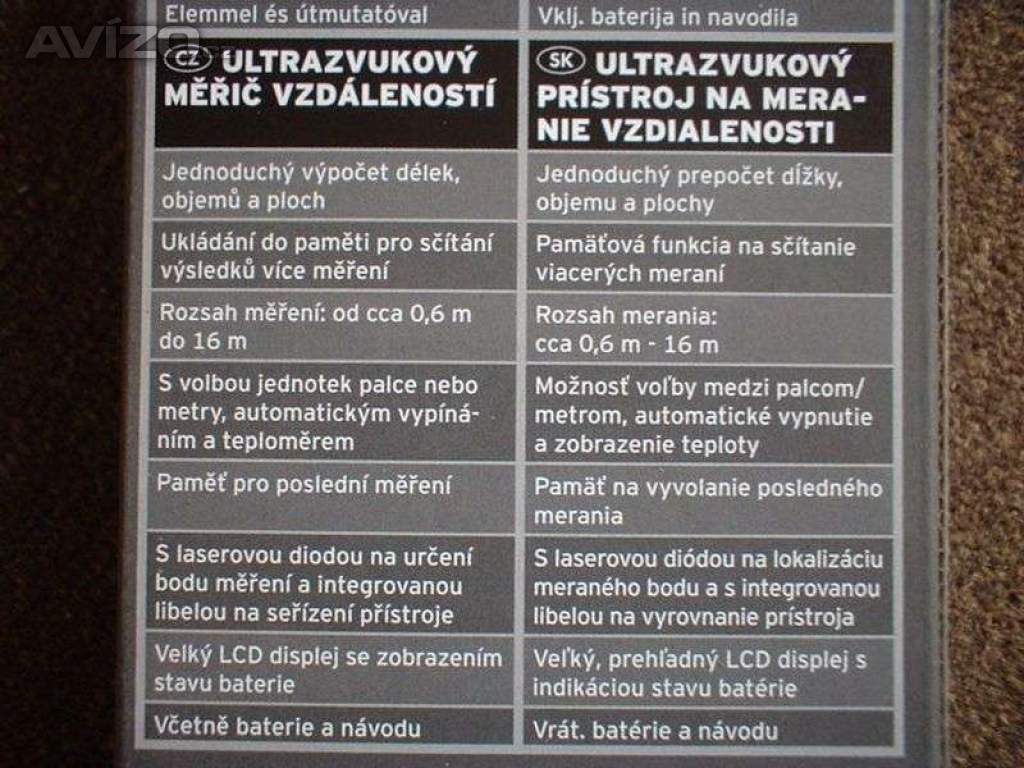 Foto inzerátu Digitální měřidlo vzdálenosti / Plochy / Objemu