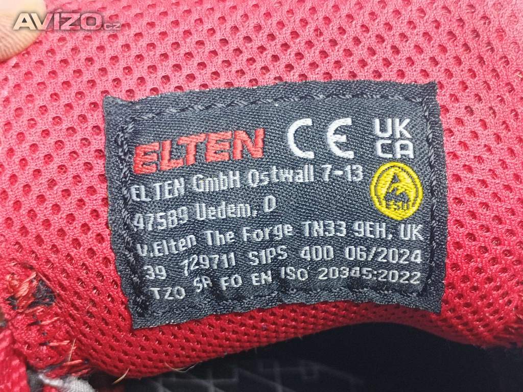 Foto inzerátu pracovní boty Elten, velikost 39