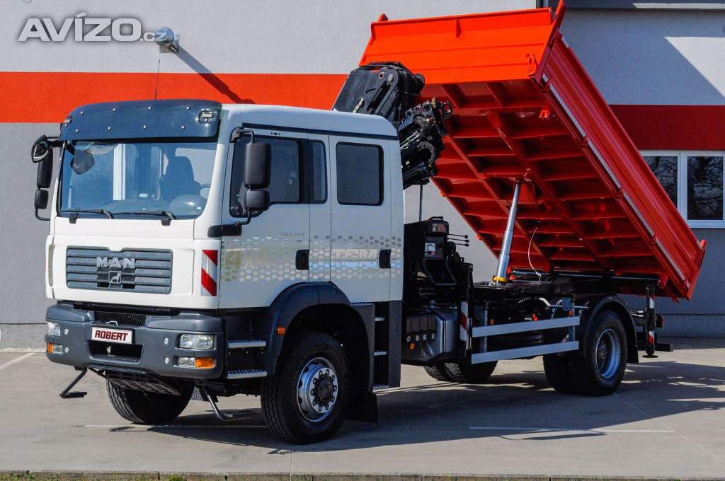 Foto inzerátu MAN TGM 18.240 4X4 TŘÍSTRANNÝ SKLÁPĚČ + HYDRAULICKÁ RUKA