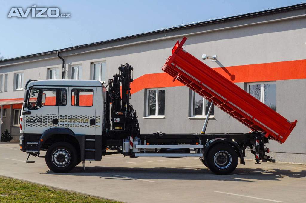 Foto inzerátu MAN TGM 18.240 4X4 TŘÍSTRANNÝ SKLÁPĚČ + HYDRAULICKÁ RUKA