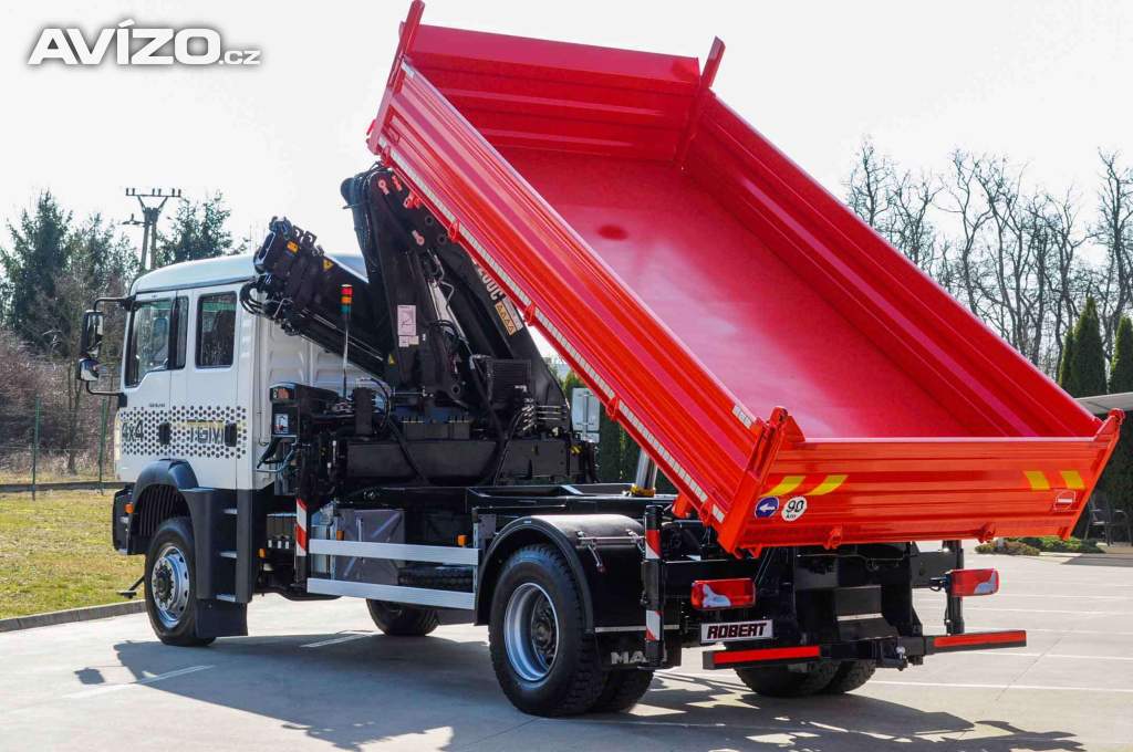 Foto inzerátu MAN TGM 18.240 4X4 TŘÍSTRANNÝ SKLÁPĚČ + HYDRAULICKÁ RUKA