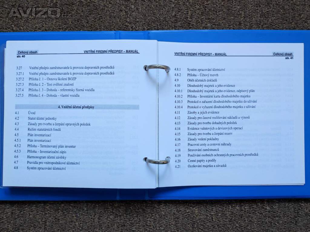 Foto inzerátu Program Vnitřní firemní předpisy formuláře návod