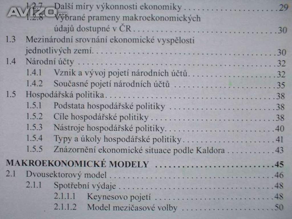 Foto inzerátu Kniha Makroekonomie Josef Brčák Bohuslav Sekerka