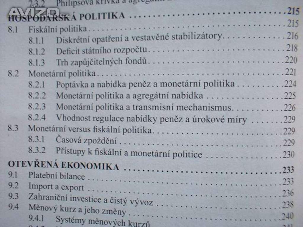 Foto inzerátu Kniha Makroekonomie Josef Brčák Bohuslav Sekerka