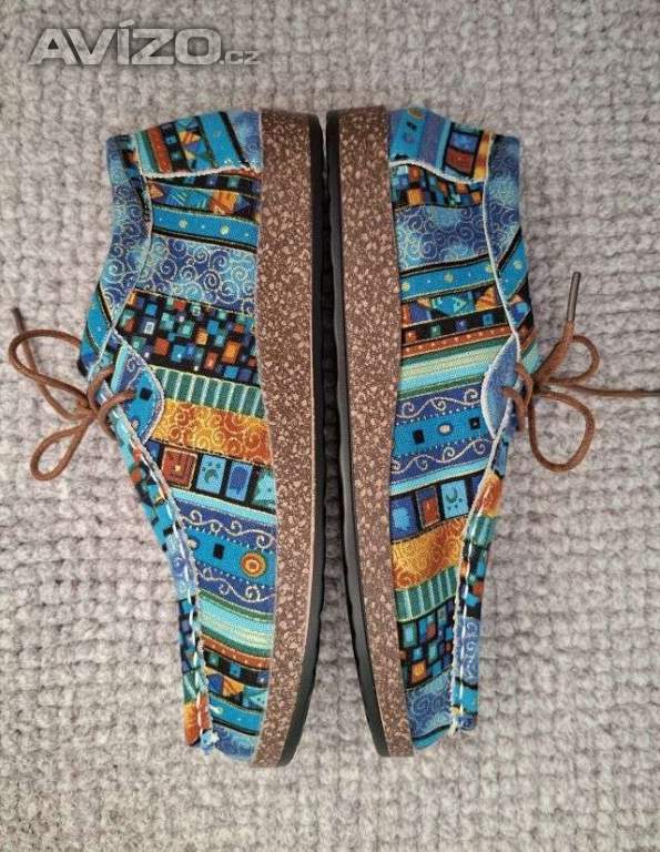 Mokasíny design patchwork č. 40