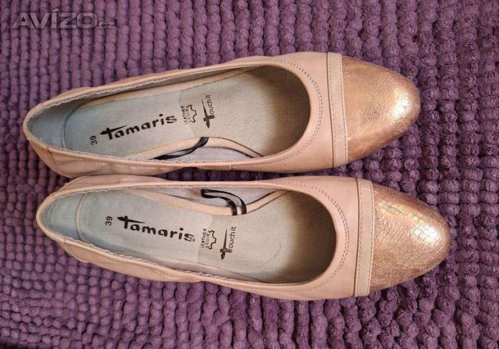 Foto inzerátu Béžové lodičky Tamaris s perletí č. 39