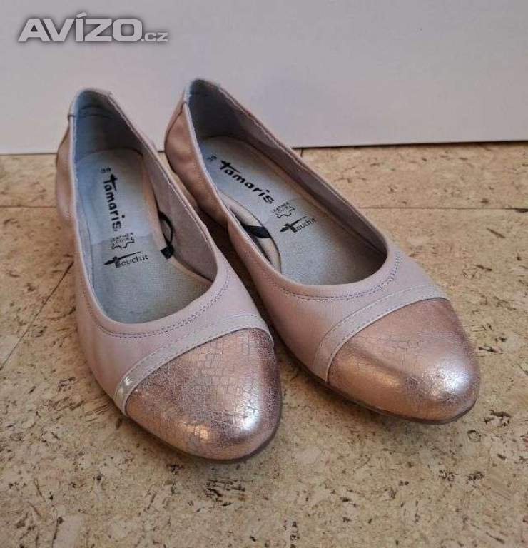 Foto inzerátu Béžové lodičky Tamaris s perletí č. 39