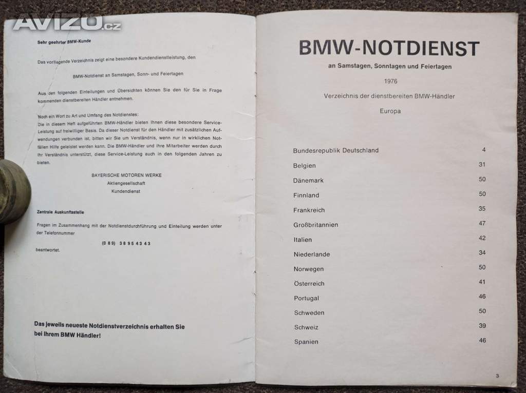 Foto inzerátu Autoservis aut BMW v Evropě rok 1976