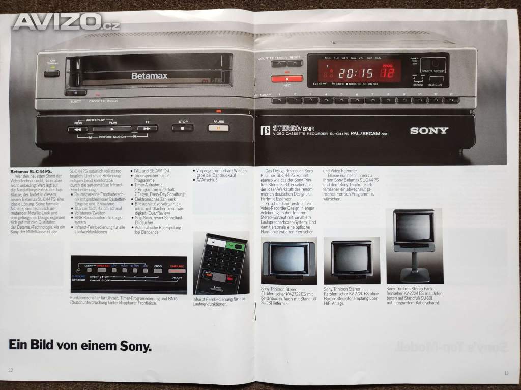 Foto inzerátu Audio Video Sony Technics let 1983-84 Betamax