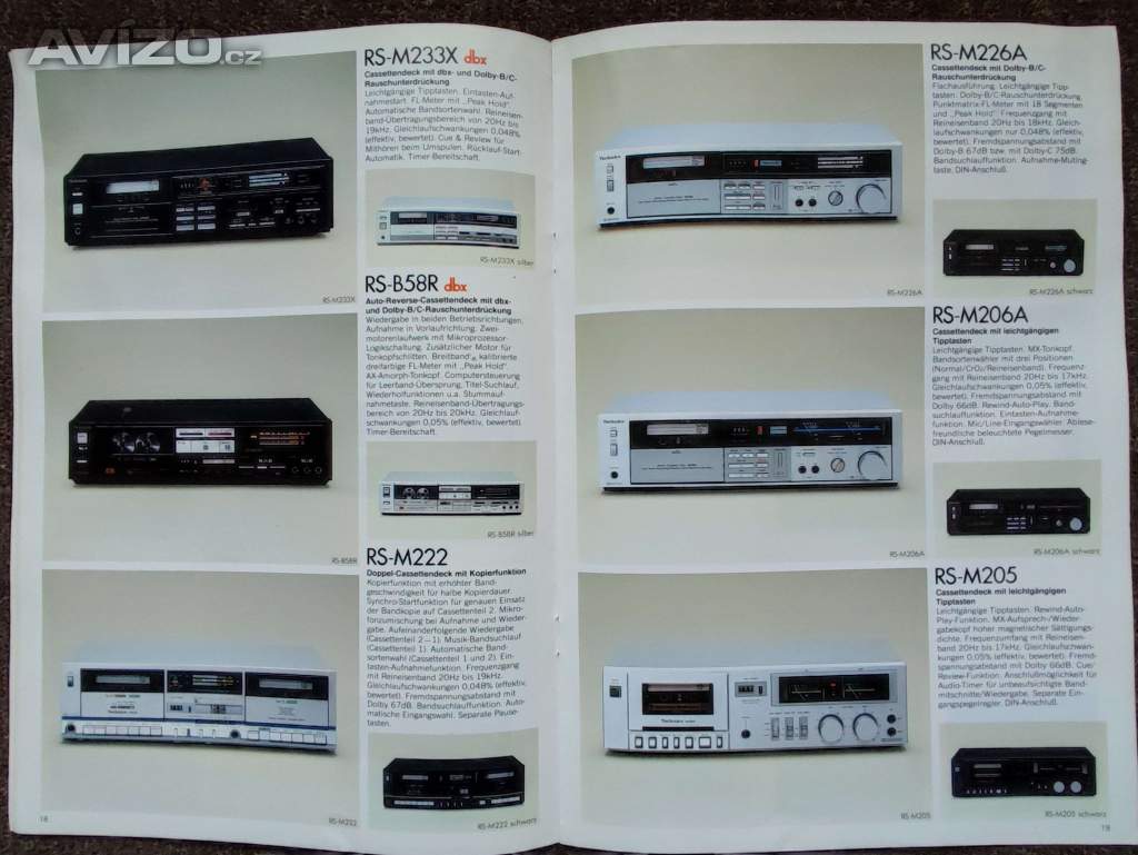 Foto inzerátu Audio Video Sony Technics let 1983-84 Betamax
