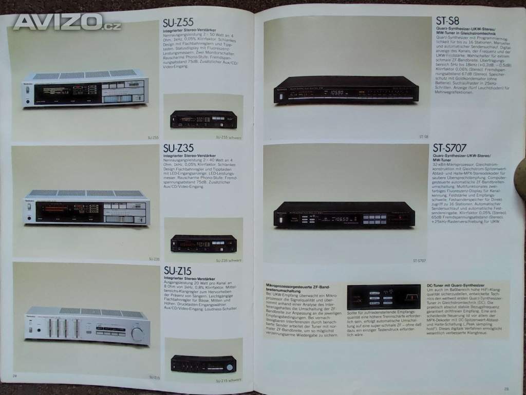 Foto inzerátu Audio Video Sony Technics let 1983-84 Betamax