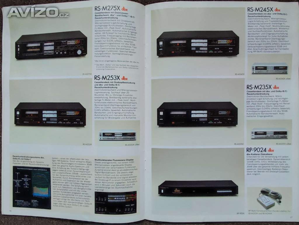 Foto inzerátu Audio Video Sony Technics let 1983-84 Betamax