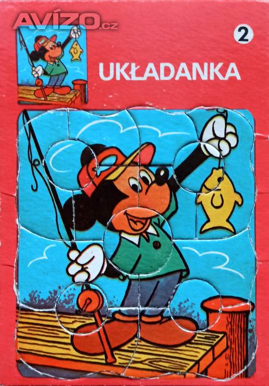 Foto inzerátu Puzzle Kohout a slepice a Rybář